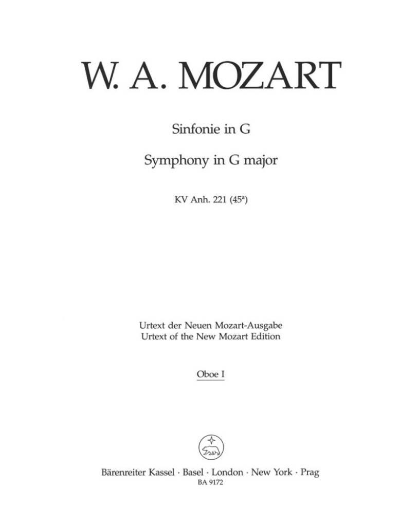 Symphony in G major - Alte Lambacher (K.Anh.221 K.45a)